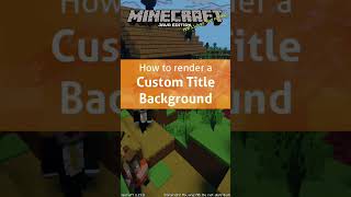 How to make a custom Minecraft title screen background | #MCprep Panorama