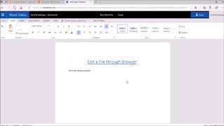 How can I edit a Word file through Office Online?