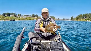 Hobie Kayak Fishing for Flounder in Puget Sound- Rock Sole and Sanddab