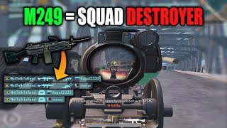 M249 is a BEAST! | FPP Solo Vs Squad | PUBG Mobile screenshot 5