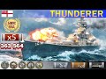 ✔ Огненный удар! Линкор "Thunderer" X уровень Британия | wows battleships Gameplay вовс mecawows