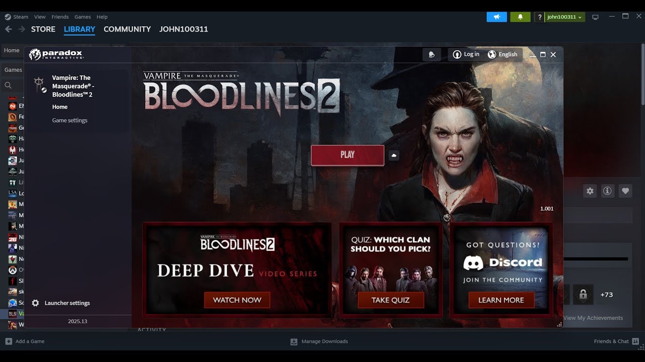 Vampire The Masquerade Bloodlines 2: как пропустить/обойти Paradox Games Launcher