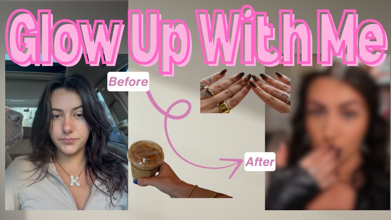 Glow Up With Me 🤍 | Hair 💇‍♀️, Nails 💅, & Trying Something New 💕 - YouTube