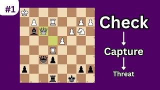 Solve Chess Puzzles The Right Way | Check-Capture-Threat method | Ep. 1