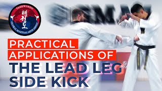 Taekwondo | SHORT LESSON: Practical Applications of the Lead Leg Side Kick screenshot 4