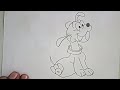 Disney Dog Drawing 🐶 | Step by Step Easy Cute Cartoon Dog Drawing &amp; Coloring for Kids