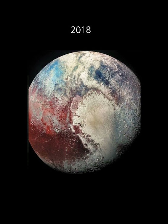 Pluto  1994 VS 2018 #shorts #planets