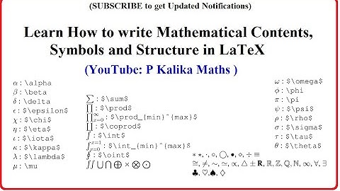 How to write Mathematical Contents, Symbols & Structure in LaTeX || Same Applies on Overleaf