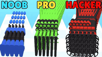 Match Gun 3D Gameplay Level Up Weapon Walkthrough Game NOOB vs PRO vs HACKER