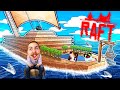 COSTRUISCO LA ZATTERA PIÙ GRANDE DEL MONDO con I MIEI AMICI su RAFT!!