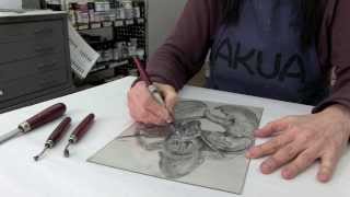 Drypoint Printmaking Up Close with Akua Inks