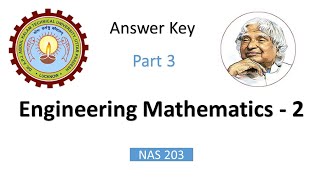 Engineering Mathematics 2 M2 Answer Key Part 3 Paper Solution AKTU Carry Over NAS 203