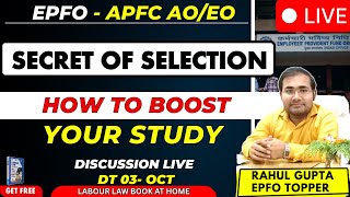 Live  03 Oct | EPFO 2025: Secret of Selection | How to boost your study | by Rahul Sir