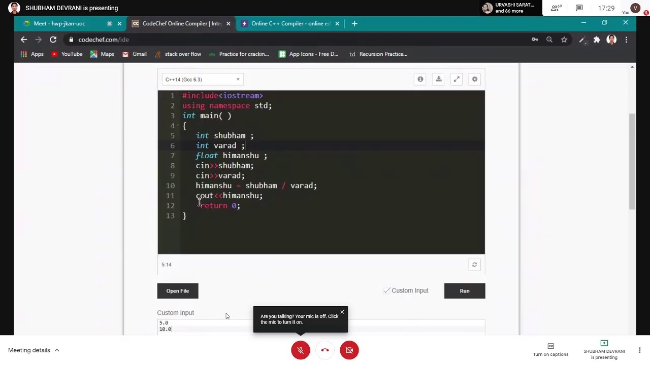 RJIT GEEKS Lets code 5.0 Live session 2 - YouTube