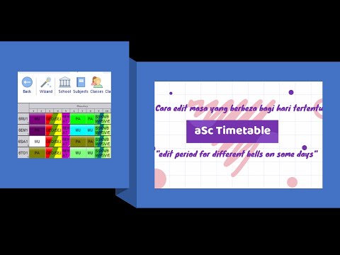 aSc timetable : Cara edit  masa berbeza pada hari berbeza