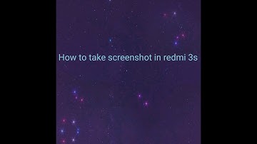 How to take screenshot in Redmi 3S