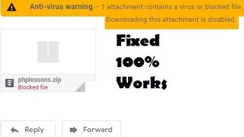 Antivirus warning attachment contains virus or blocked file Downloading attachment is disabled Fixed