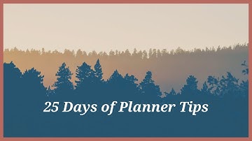 25 Days of Planner Tips - Memory Planning