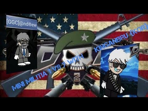 Mini militia 1 vs 7 with😱 kingAnBru {KOR}