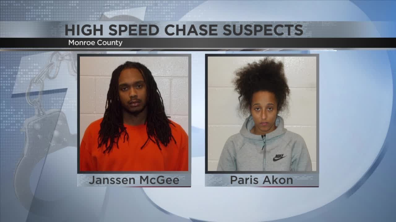 2 arrested after Monroe Co. chase - YouTube