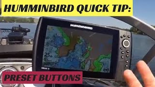 Humminbird Quick Tip: Preset Buttons