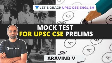 Mock Test For Prelims | Part-1 | Crack UPSC CSE/IAS | Aravind V