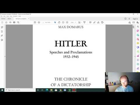 Hitler Speech Jan30 1939 Lecture Sept2020 Stoetzler