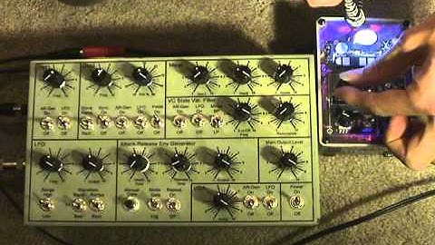 Bleep Labs Thingamagoop 2 (RGB) controlling Sound Lab Mini-Synth