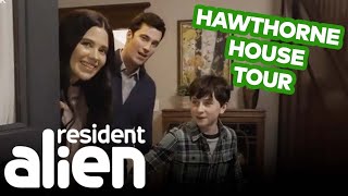 Celebrity Hawthorne House Tour with Judah Prehn, Levi Fiehler & Maredith Garretson | Resident Alien | SYFY Net Worth