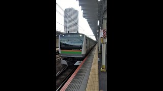 【西大井駅】湘南新宿ライン（JR東日本E231系&E233系電車）上下線の通過（鉄道）JR East Shōnan-Shinjuku Line Nishi-Ōi Station Tokyo JAPAN