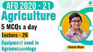 MCQs Series of ARD | Static for AFO Mains l Lecture 26 l Equipment used in Agrometeorology I AFO l