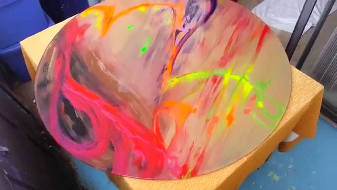 Acrylic paint on glass - YouTube