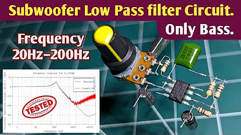 Low Pass Filter Circuit. Only Bass Circuit. Powerful Deep Bass. Audio Frequency Control. Homemade.