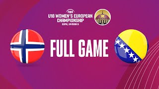 Norway v BIH | Full Basketball Game | FIBA U18 Women's European Championship 2023