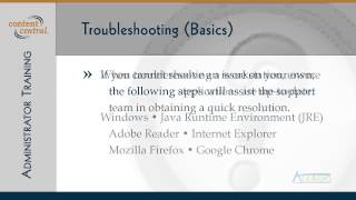 Ademero Content Central Admin Advanced 09 Troubleshooting Basics