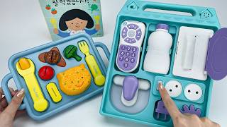 [toy asmr] Big Fidget Board & Blue Kitchen Table Food Toy 💙 피젯보드 먹방놀이 | Satisfying Unboxing