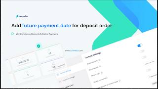 Deposit Plugin - Add future payment date for deposit order
