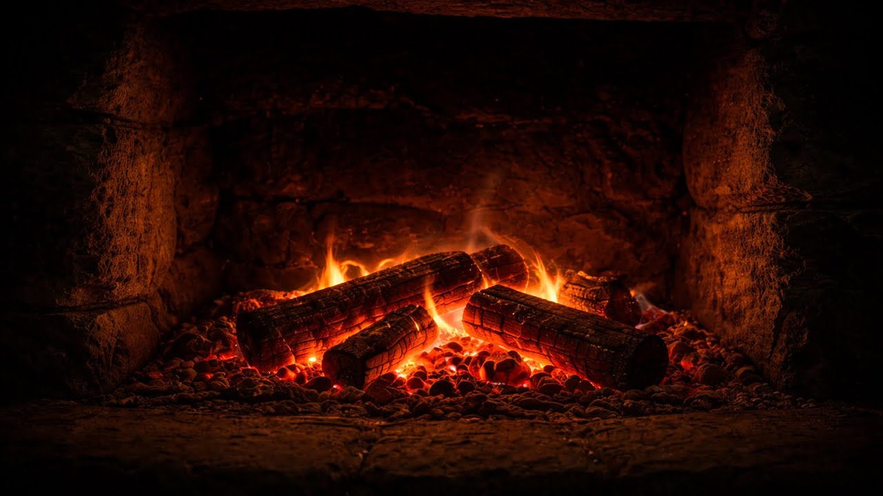 Dark Fireplace Embers ASMR 🔴 No Flames • Deep Sleep • Black Screen Relaxation
