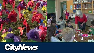 Vancouver Students Put Hundreds Of Poppies Outside City Hall In Remembrance Day Art Project