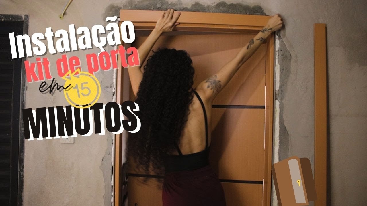 Como instalar KIT DE PORTA COMPLETO da forma mais simples e rápida que ...