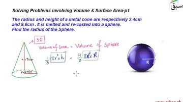 Solving Problems involving Volume & Surface Area-p1, Math Lecture | Sabaq.pk |