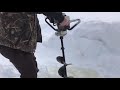 Rigging a handline for ice fishing