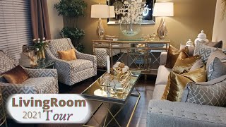 Glam LivingRoom Tour|How to Style a Glam LivingRoom|Spring & Glam LivingRoom Ideas|Decorate with me