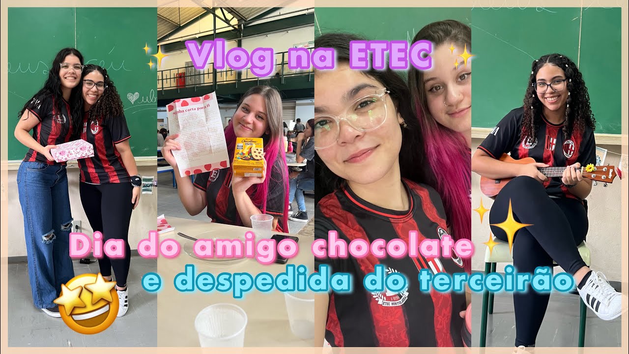 VLOG - um dia na ETEC comigo: amigo chocolate + despedida 3º do ensino médio 🍫👩🏻‍🎓🎉
