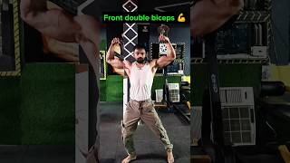 The front double biceps 💪 #biceps #bicepsworkout #naturalbodybilding #viral #motivation #gym #foryou