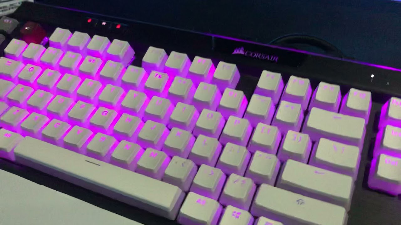 Corsair K95 with White Pudding Keycaps YouTube