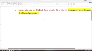 Disconnect sever Reason: disallowed program #crossfire  #độtkích #cfvn