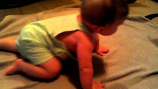 Caleb crawls!