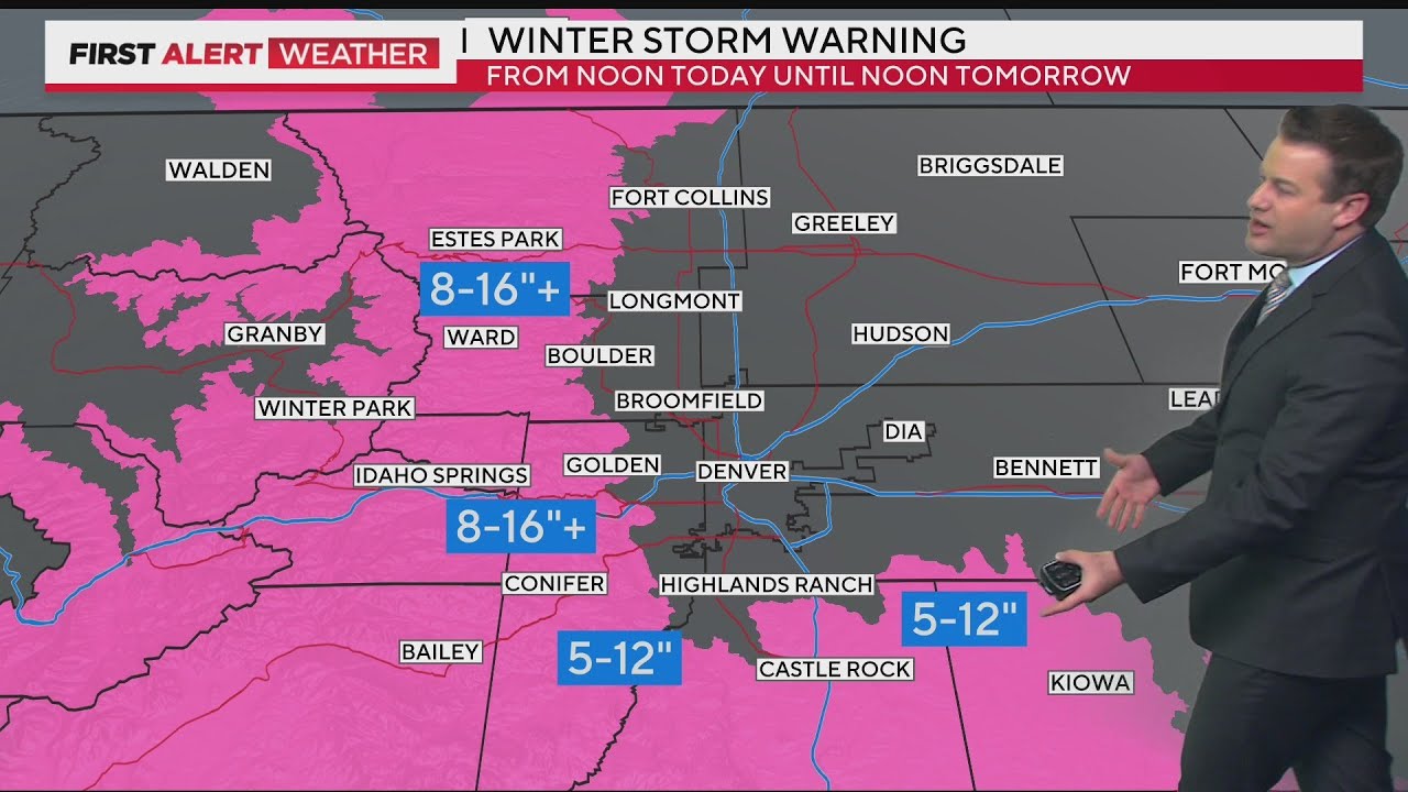 Heavy snow in the foothills and mountains, almost all rain for Denver