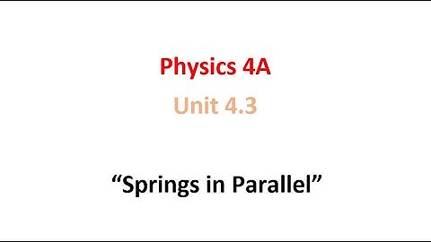 Springs in Parallel